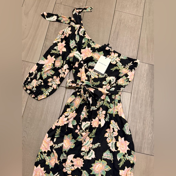 Who What Wear Black and Pink Floral Kids Dress - Picture 2 of 5